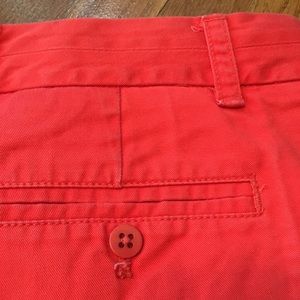 Jcrew 3 inch chino shirt in orange/red
